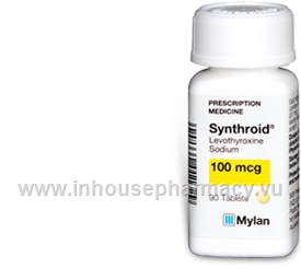 Synthroid (Levothyroxine) 100mcg (0.1mg) 90 Tablets/Pack