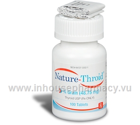 Nature-Throid 0.75 Grain (48.75mg) - 100 Tabs/Bottle