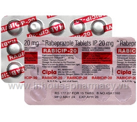 Rabicip-20 (Rabeprazole 20mg) 15 Tablets/Strip