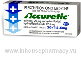 Accuretic 20/12.5mg (Quinapril/HCTZ) 30 Tablets/Pack