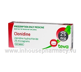 Teva Clonidine 25mcg 112 Tablets/Pack