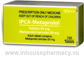 IPCA Metoprolol (Metoprolol 50mg) 100 Tablets/Pack