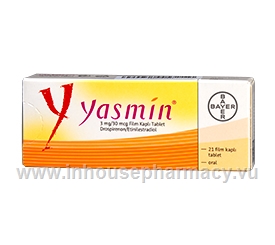 Yasmin (Drospirenone and Ethinyloestradiol 3mg/30mcg) 21 Tablets (Turkish)