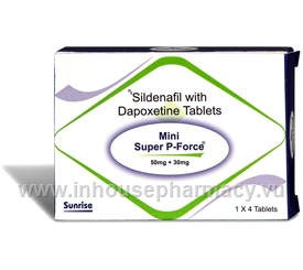 Mini Super P-Force (Sildenafil & Dapoxetine 50mg/30mg) 4 Tablets/Pack