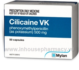 Cilicaine VK 500mg (Penicillin) 50 Capsules/Pack