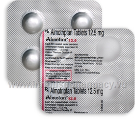 Almotan 12.5mg (Almotriptan) 4 Tablets/Strip