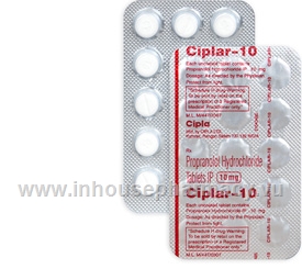 Ciplar-10 (Propranolol 10mg) 15 Tablets/Strip