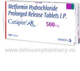 Cetapin XR 500mg (Metformin) 150 Tablets/Pack