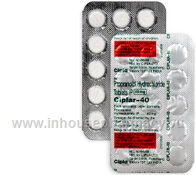 Ciplar-40 (Propranolol 40mg) 15 Tablets/Strip