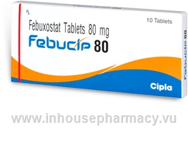 Febucip 80 (Febuxostat 80mg) 10 Tablets/Pack