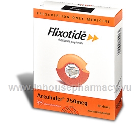 Flixotide (Fluticasone) Accuhaler 250mcg 60 Doses/Pack