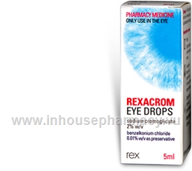 Rexacrom Eye Drops 2% (Sodium Cromoglycate) 5ml/Pack