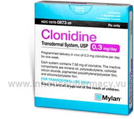 Clonidine Transdermal System (Clonidine 0.3mg/day) 4 Patches/Pack
