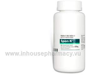 Span K (Potassium Chloride 600mg) 200 Tablets/Pack