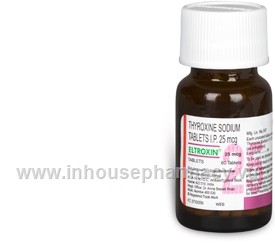 Eltroxin (Thyroxine Sodium 25mcg) 60 Tablets/Bottle