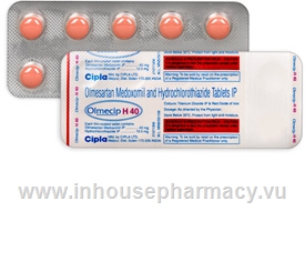 Olmecip H (Olmesartan and hydrochlorothiazide 40mg/12.5mg) 10 Tablets/Strip