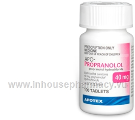 APO-Propranolol (Propranolol 40mg) 100 Tablets/Pack