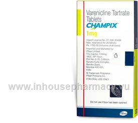 Champix (Varenicline 1mg) 28 Tablets/Pack [Indian]