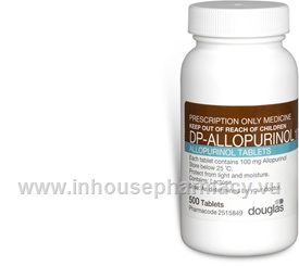 Allopurinol 100mg 500 Tablets/Pack