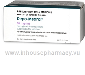 Depo-Medrol (Methylprednisolone acetate 40mg/ml) 1ml 5 Ampoules/Pack
