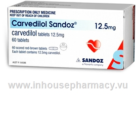 Carvedilol 12.5mg 60 Tablets/Pack