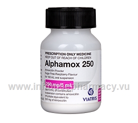Alphamox (Amoxicillin 250mg/5ml) Oral Suspension