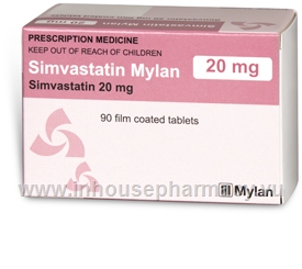 Simvastatin 20mg 90 Tablets/Pack