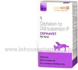 Cephavet (Cephalexin 250mg/5ml) Dry Syrup 60ml