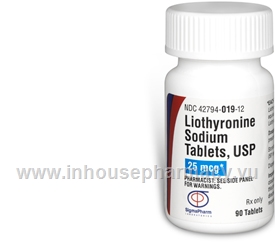 Sigma Liothyronine Tablets 25mcg 90 Tablets/Pack