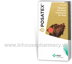Posatex Ear Drops (Orbifloxacin/Mometasone/Posaconazole ) Ear Suspension 17.5ml/Pack