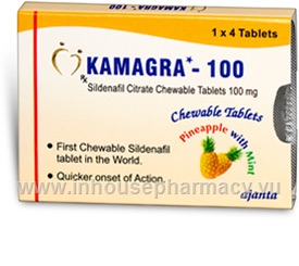 Kamagra-100 Polo (Sildenafil Citrate 100mg) 4 Chewable Tablets/Pack