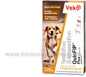 Quicfip Plus (Fipronil / Methoprene 9.8% / 8.8%) Topical Solution (Medium Dogs)