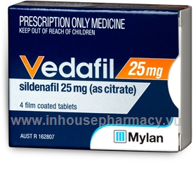 Vedafil (Sildenafil Citrate 25mg) 4 Tablets/Pack