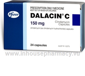 Dalacin C (Clindamycin 150mg) 24 Capsules/Pack