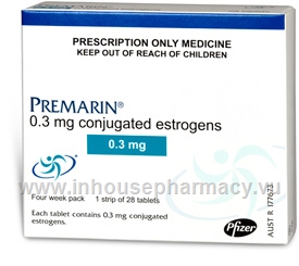 Premarin (Conjugated Estrogens) 0.3mg 28 Tablets/Pack