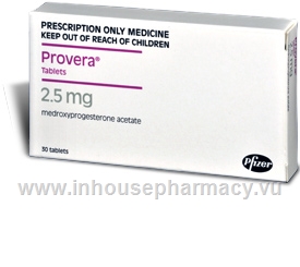 Provera 2.5mg 30 Tablets/Pack
