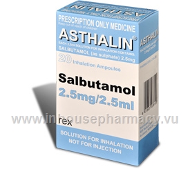 Asthalin Ampoules 2.5mg/2.5ml 20 Ampoules/Pack