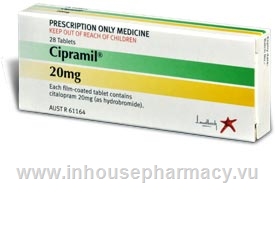 Cipramil 20mg  28 Tablets/Pack