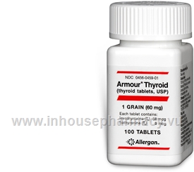 Armour Thyroid 1 Grain (60mg) 100 Tablets/Pack