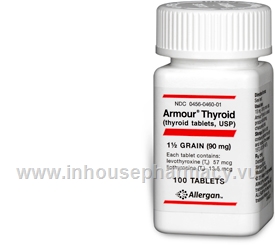Armour Thyroid 1 1/2 Grain (90mg) 100 Tablets/Pack