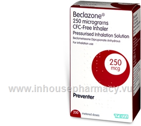 Beclazone 250mcg Inhaler CFC Free 200 doses
