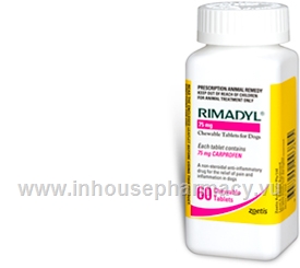 Rimadyl 75mg Chewable 60 Tablets/Pack