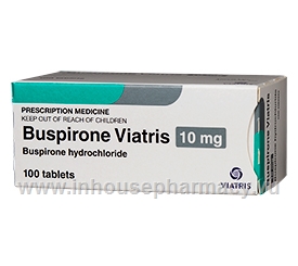 Buspirone 10mg 100 Tablets/Pack