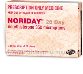 Noriday (Norethisterone 350mcg) 3 x 28 Tablets/Pack