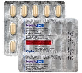 Levepsy (Levetiracetam 500mg) 15 Tablets/Strip