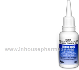 Ilium (Dichlorophen/Lignocaine/Piperonyl/Pyrethrin 5mg/ml/5mg/ml/5mg/ml/0.5mg/ml) Ear Drops 20ml