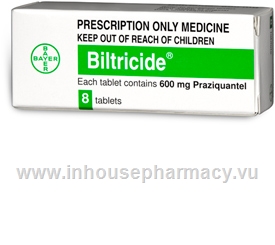 Biltricide (Praziquantel 600mg) 8 Tablets/Pack