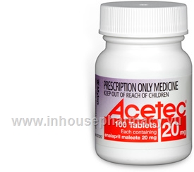 Acetec (Enalapril 20mg) 100 Tablets/Pack