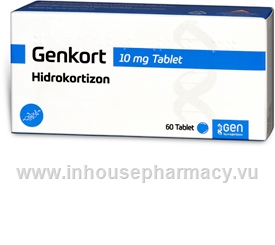 Genkort (Hydrocortisone 10mg) 60 Tablets/Pack (Turkish)