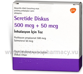 Seretide Diskus (Fluticasone and Salmeterol 500mcg/50mcg) 60 Doses/Pack (Turkish)
